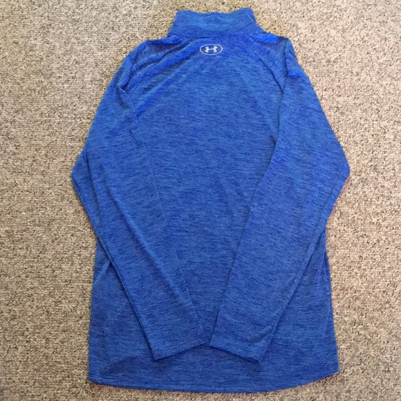 Under Armour ‘Heather Blue’ Long Sleeve Quarter Zip. - Picture 3 of 8